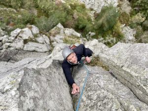 Stephen Tongue climbing