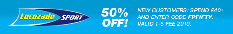 50% OFF! New customers: Spend £40+ and enter code FPFIFTY. Valid 1-5 Feb 2010.