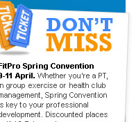 Top Tix - FitPro Spring Convention. Get your tickets here.